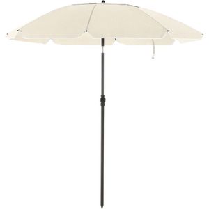 Rootz Parasol - Strandparaplu - Buitenparasol - Tuinparasol - Zonnescherm Parasol - Parapluparasol - Strandparasol - Marktparasol - Beige - 2.2 m
