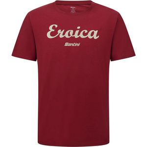 Santini Eroica Strada T-shirt Met Korte Mouwen Rood S Man,Vrouw