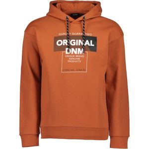 Blue Seven heren hoody - heren trui met capuchon - roest - 370135 - maat M