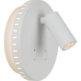 Lucide BENTJER - Bedlamp / Wandlamp - Ø 14 cm - LED - 3000K - Wit