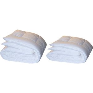 Sleeping Dekbed - White Effen Katoen - B 240 x L 220 cm - Lits-jumeaux Microvezels/Anti-allergisch/Antihuisstofmijt/Antibacterieel/Machinewasbaar - 0816-B 240 x L 220 cm