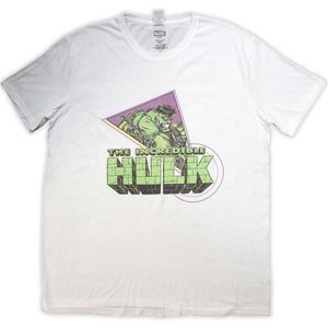 Marvel The Hulk - Hulk Triangle Heren T-shirt - M - Wit