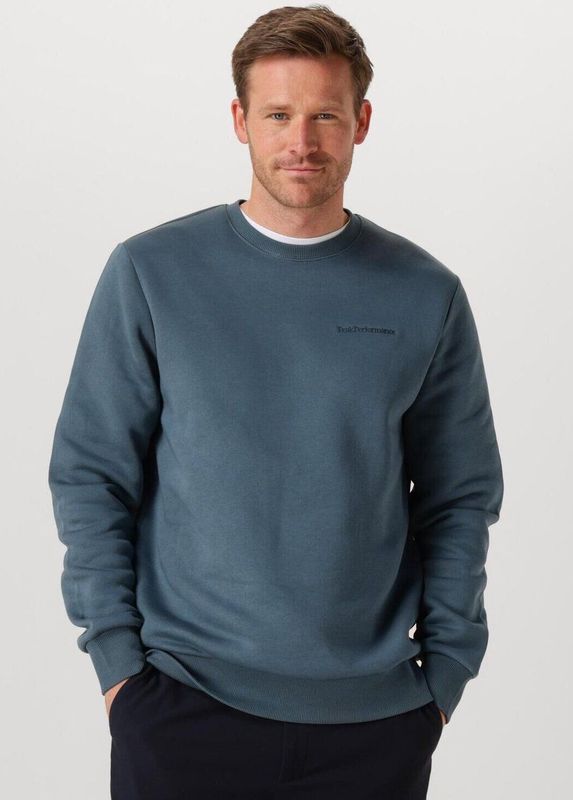 Peak Performance - Original Small Logo Crew Men - Sweater - Blauw