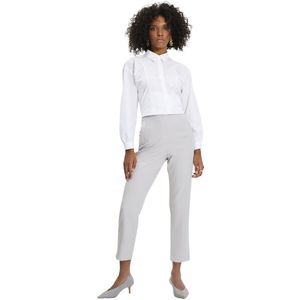 Trendyol Witte Sigarettenpatroon Darted Hoge Taille Enkellange Geweven Stoffen Broek Twoss20Pl0515