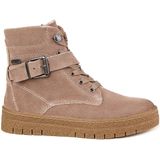 Marco Tozzi - ZLN 0532 - Kuitlaarzen - Grijs met een Lichte Roze Tint - Bont Gevoerd - Echt Leer