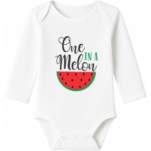 Romper One in a melon - wit - lange mouw