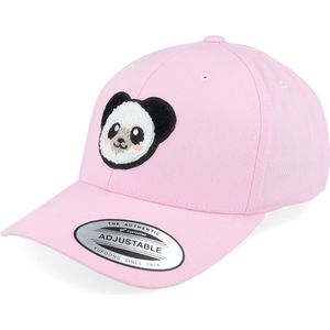 Hatstore- Kids Panda Chenille Patch Pink Adjustable - Kiddo Cap Cap