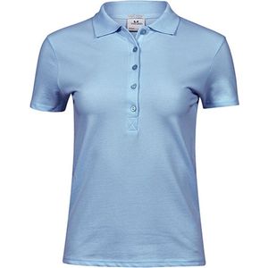 Women´s Luxury Stretch Polo met korte mouwen Light Blue - 3XL