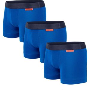 Undiemeister Korte Boxershort Jongens - Arctic Sea (Kobaltblauw) - 3-Pack - Mellowood Tencel - Ademend, Anti-Bacterieel & Naadloos Ondergoed - Maat 104-110