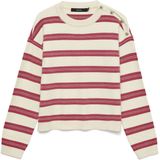 VERO MODA Trui 'VMGOLD'  beige / blauw