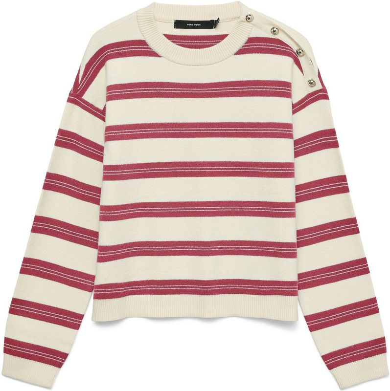 VERO MODA Trui 'VMGOLD'  beige / blauw