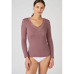 Damart - T-shirt - Roze - Thermolactyl - Lange Mouwen - Dames