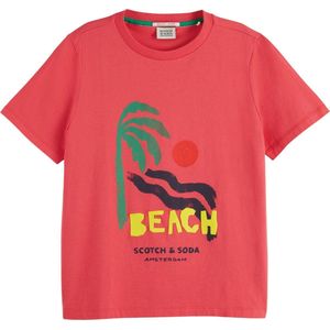 Scotch & Soda Regular fit front artwork t-shirt Dames T-shirt - Maat L