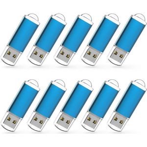 10 stuks 1 GB USB-flashdrive USB 2.0 - Bulkflashdrive in het blauw