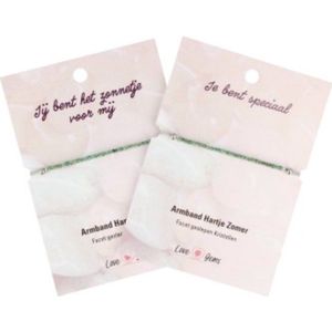 Smaragd hartje zomer armband - Love Gems