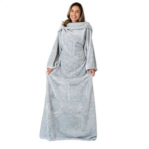 Snuggle - Deken Met Mouwen - Fleece Deken Met Mouwen - Zebra Print