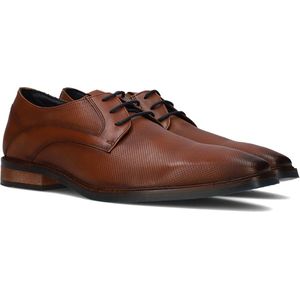 Mazzeltov Enzo Nette schoenen - Veterschoenen - Heren - Cognac - Maat 41