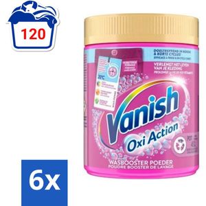 Vanish Oxi Action - Vlekkenverwijderaar Poeder - Zonder Bleek - Gekleurde Was - 530 Gram - Voordeelverpakking - 6 stuks