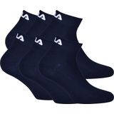 FILA Logo op de hiel Enkelsokken - Maat 39/42 - 6 Pack - Blauw