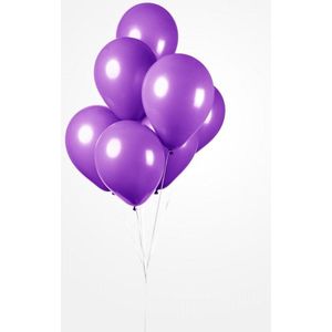 25 Ballonnen Paars, 30 cm , 100% biologisch afbreekbare Ballonnen, Helium geschikt, Verjaardag, Feest, Voetbal