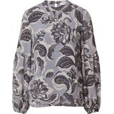 comma - Blouse - Met Bloemenprint - Semi-Transparant