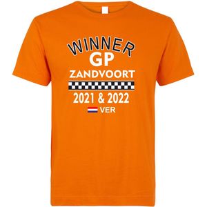 T-shirt Winner GP Zandvoort 21/22 | Max Verstappen / Red Bull Racing / Formule 1 Fan | Winnaar Zandvoort | Oranje | maat 4XL