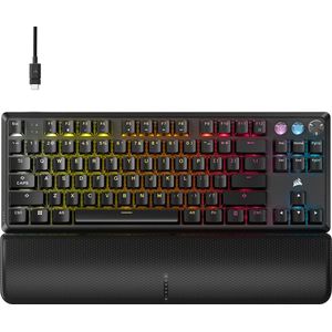 Corsair K70 PRO TKL - Tenkeyless Gaming Toetsenbord - Mechanisch & Magnetisch - Backlit RGB LED - US Qwerty - Zwart