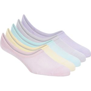 Skechers 5-Pack Women Non Terry Semi Microfiber Liner Dames Sokken - Lichtroze/Wit - One Size