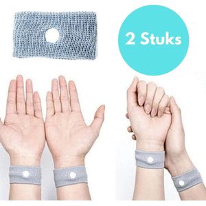 Wagenziek / Anti-Wagenziek Bandjes - Polsband - Tegen misselijkheid - 2 stuks - Grijs
