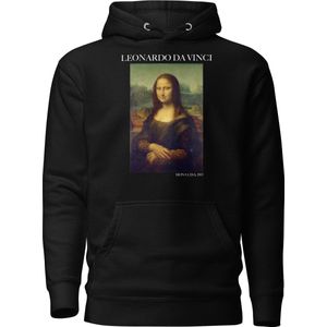 Leonardo da Vinci 'Mona Lisa' (""Mona Lisa"") Beroemd Schilderij Hoodie | Unisex Premium Kunst Hoodie | Zwart | M