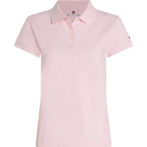Tommy Hilfiger Script Slim Fit Korte Mouw Poloshirt Roze XS Vrouw