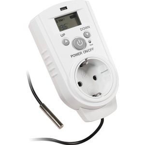 Plug-in Stopcontact Thermostaat +5°C tot +30°C TCU-540 - Digitaal Koelen/Verwarmen Randaarde(Niet geschikt voor België)