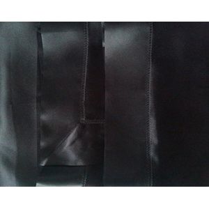 Delux Zijden kussensloop Oxford style 50X70+5CM (Zwart)