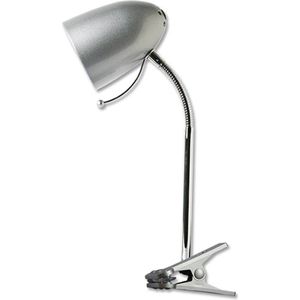 LED Klemlamp - Igia Wony - E27 Fitting - Flexibele Arm - Rond - Glans Zilver