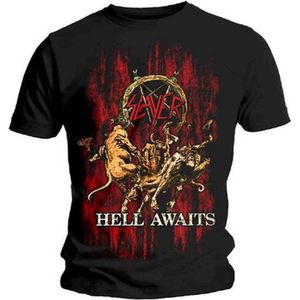 Slayer - Hell Awaits heren unisex T-shirt zwart - L