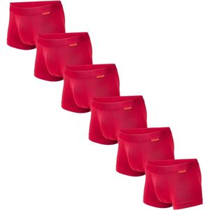 Undiemeister Korte Boxershort Heren - 6-pack - Bright Sunrise (Rood) - Naadloos Ondergoed Premium Onderbroeken Heren - Mellowood Tencel - Ademend, Anti-Bacterieel - Trunks - Maat S