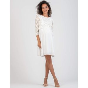 Attesa Zwangerschaps- en voedingsjurk ELEONORA, ivory S