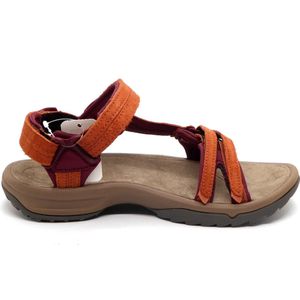 Teva W Terra Fi Lite Suede Dames Sandalen - Rood/Oranje - Maat 40