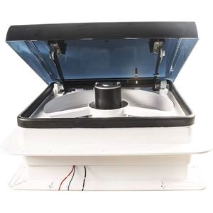12V Caravan Ventilator 14"" – Elektrisch Dakluik met Afstandsbediening & UV-bescherming – Voor RV & Camper