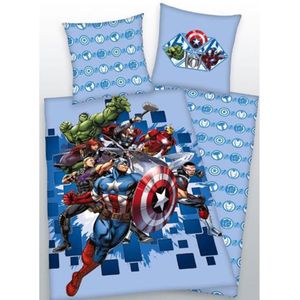 Avengers dekbedovertrek 140 x 200 centimeter - Marvel Avenger dekbed eenpersoons met 1 kussensloop