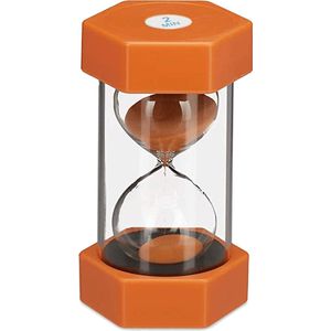 Zandloper - Zandlopers - Zandloper met tijd - Bewegende zandloper - Premium zandloper - Zandloper XL - Grote timer - Grote zandloper - 2 minuten - Oranje
