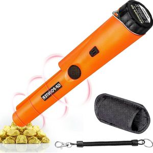 Draagbare metaaldetector IP66 waterdichte metalen pointer professionele metaaldetector pinpointer met ingebouwde led-indicator/alarmlicht/360° scan/holster voor gouden munten, relikten, sieraden