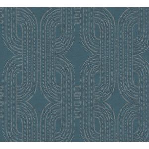 A.S. Création - Vliesbehang - Blauw Groen Beige - Grafisch 3D-effect - Hoogwaardig Behang