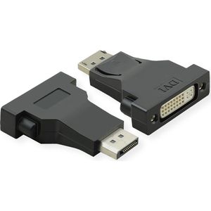 Value 12.99.3157 DisplayPort-kabel DisplayPort / DVI Adapterkabel DisplayPort-stekker, DVI-D 24+1-polige bus 0.15 m Zwa