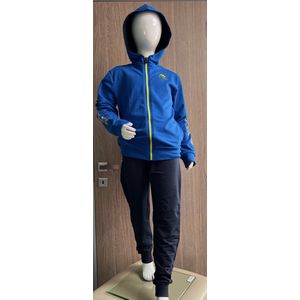 KAPPA Joggingpak - Trainingspak - Kleur Koningsblauw multi. Maat 128 cm / 8 jaar.