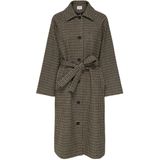 JDY - JDYNETTIE CHECK BELT LONG COAT OTW YFM - Dames - Gewatteerde jassen