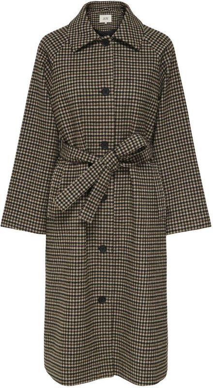 JDY - JDYNETTIE CHECK BELT LONG COAT OTW YFM - Dames - Gewatteerde jassen
