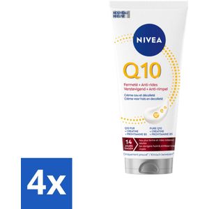 NIVEA – Neck & Decolleté Crème – Q10 Verstevigend + Anti-Rimpel – 200 ml - Voordeelverpakking - 4 stuks