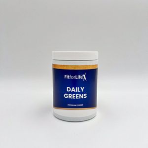 Fit for Life Daily Greens - Groente en fruit shake - Green juice - Rijk aan vitamines en mineralen - Bevat o.a. chlorella, spirulina, tarwegras en vezels - Met probiotica Lactospore - 27 soorten groenten en fruit - Poedervorm - 300 gram (30 doses)