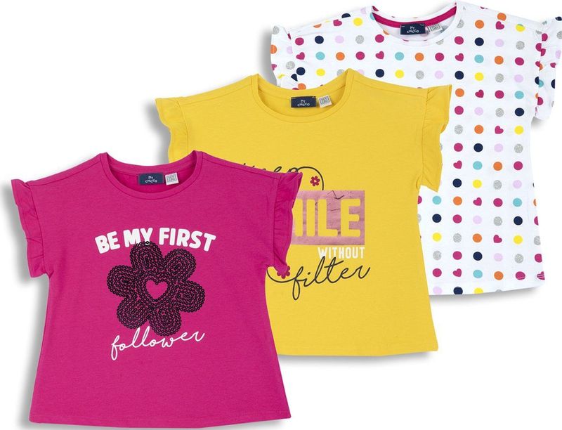 Chicco T-shirtset voor baby's en peuters, 3 stuks